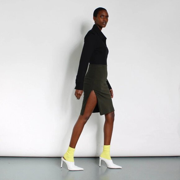 Marie St. Pierre Louane Skirt - DEEP BLUE (CANADIAN MADE) - Picture 12 of 15